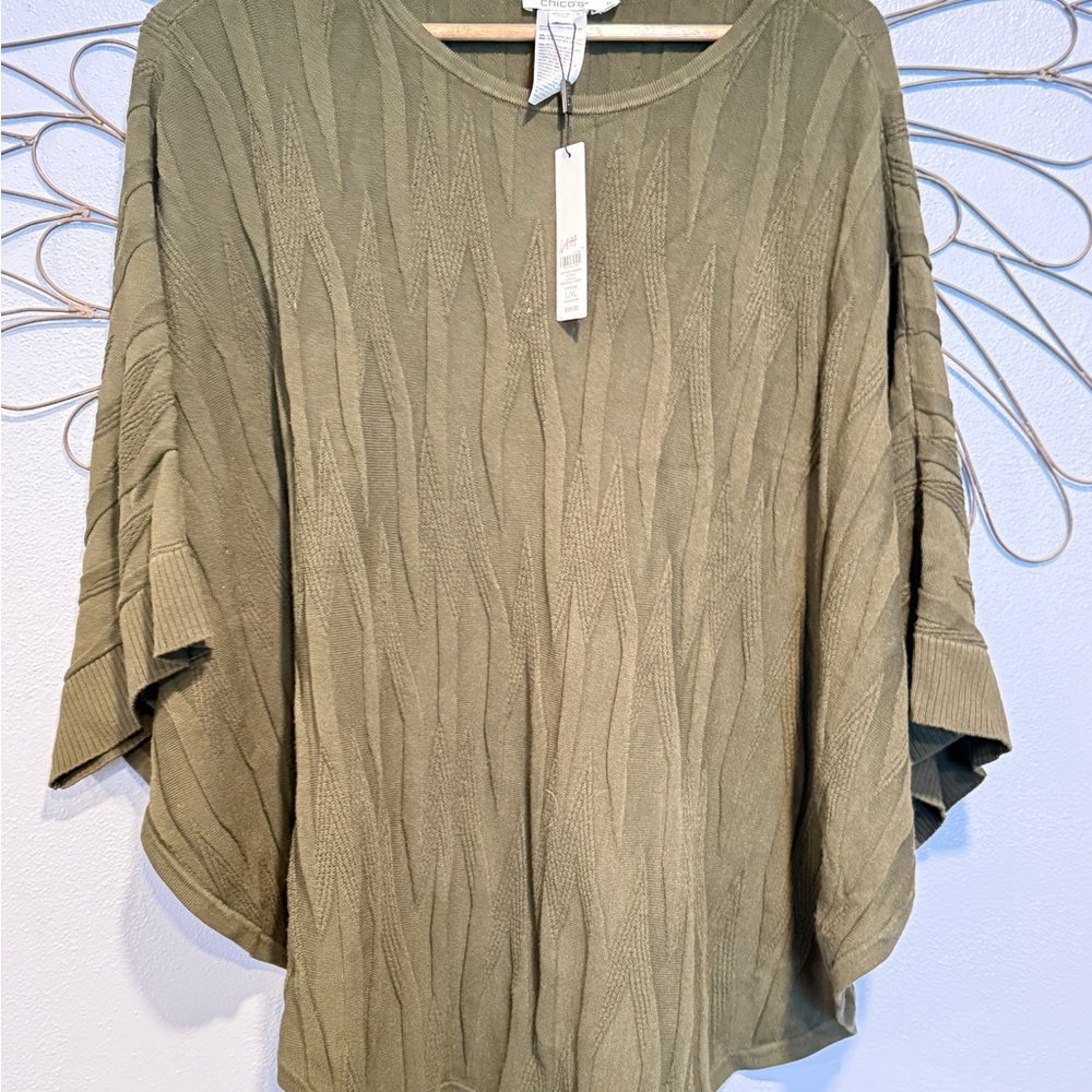 Chico's Sage Green Textured Tunic